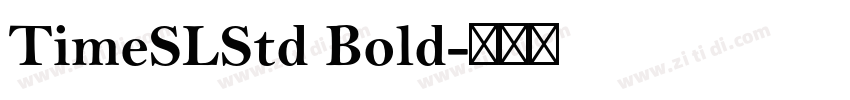 TimeSLStd Bold字体转换